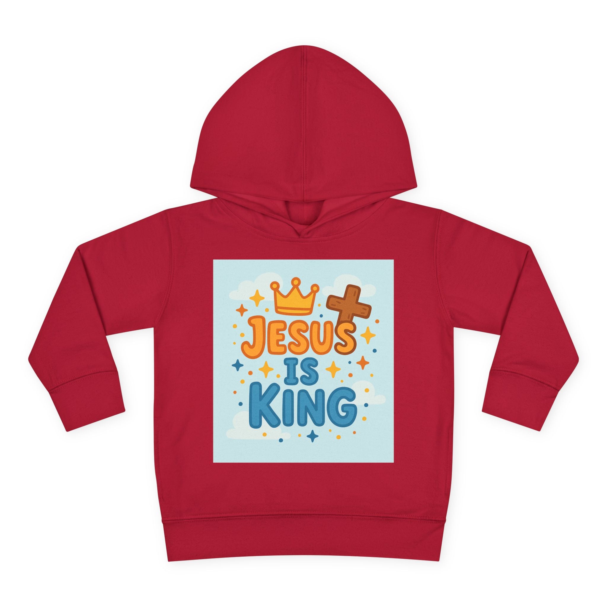 Toddler Hoodie — "Jesus Is King" Christian Kids Pullover