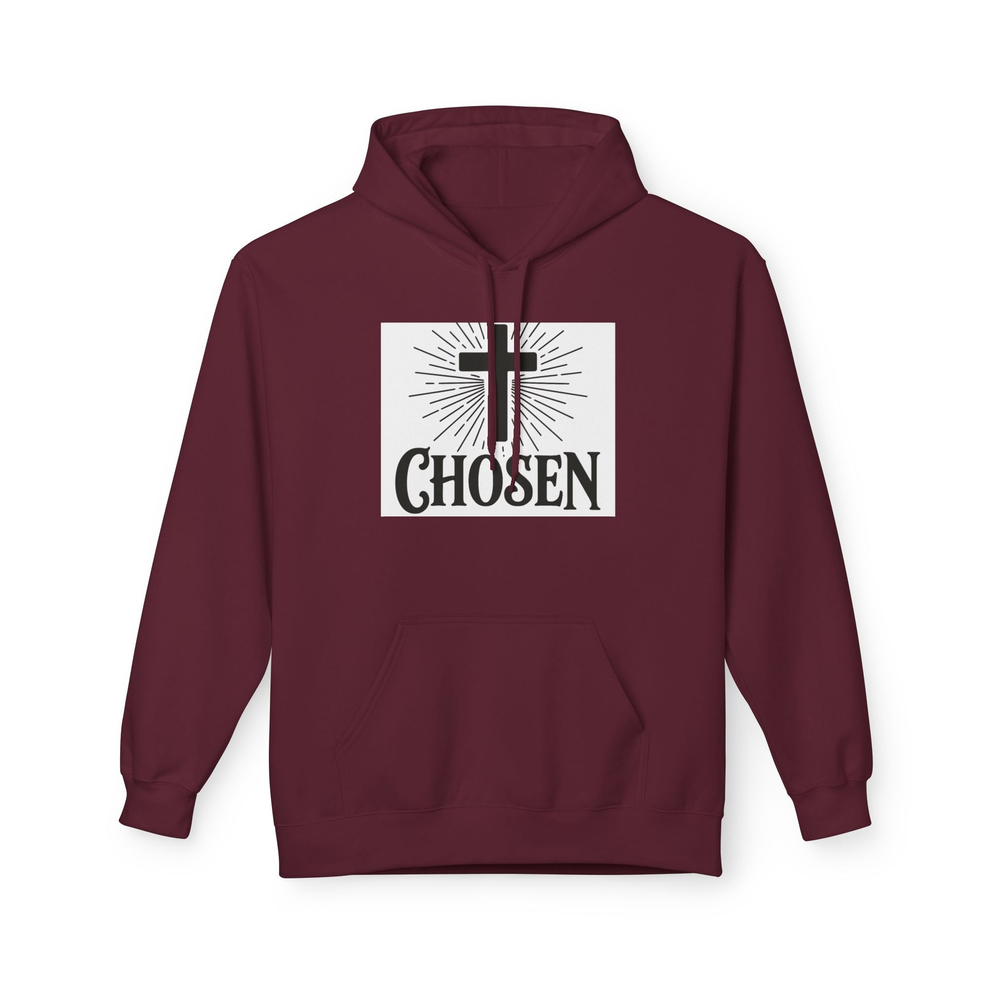 Chosen Cross Hoodie — “I Can Do All Things Through Christ” Christian Faith Sweatshirt