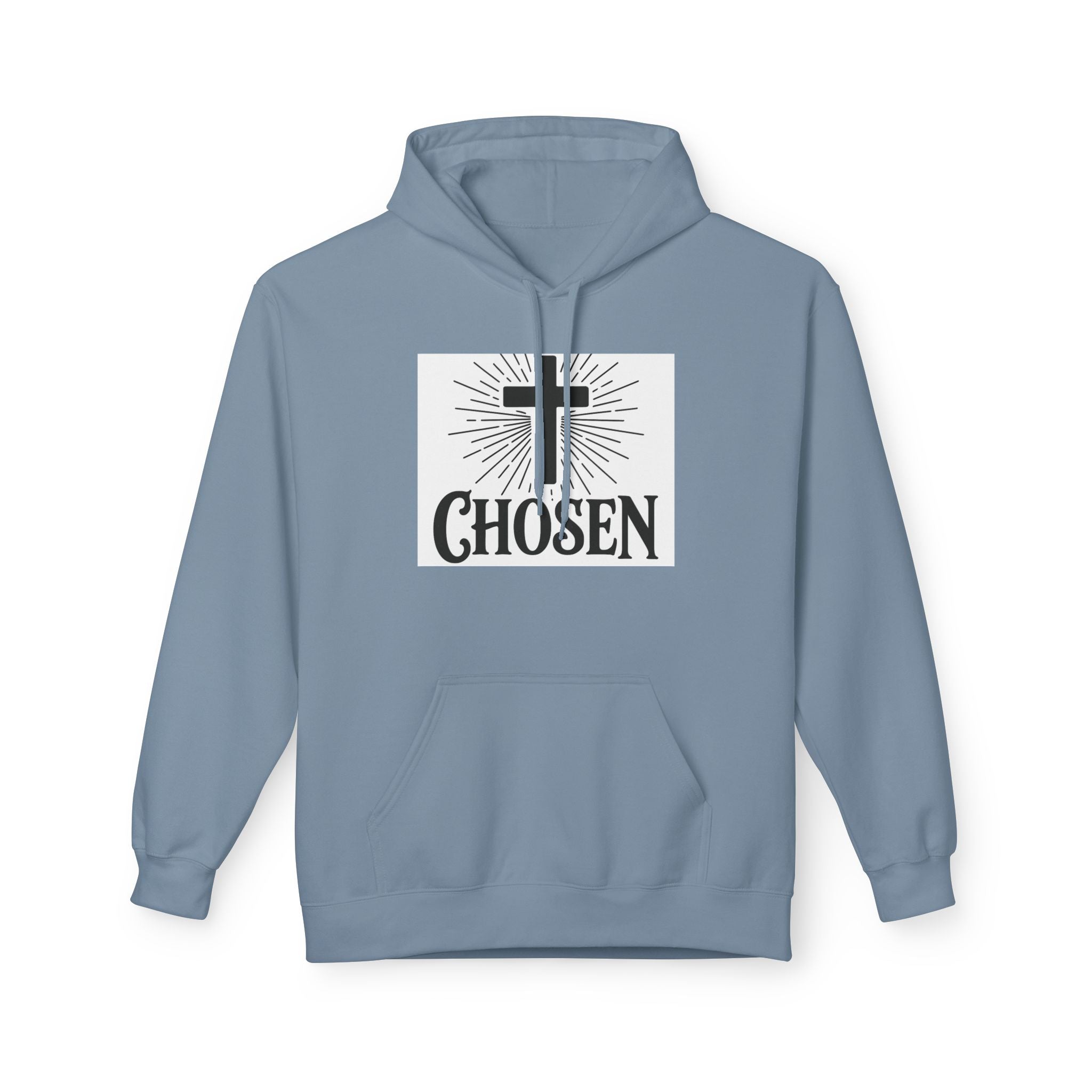Chosen Cross Hoodie — “I Can Do All Things Through Christ” Christian Faith Sweatshirt