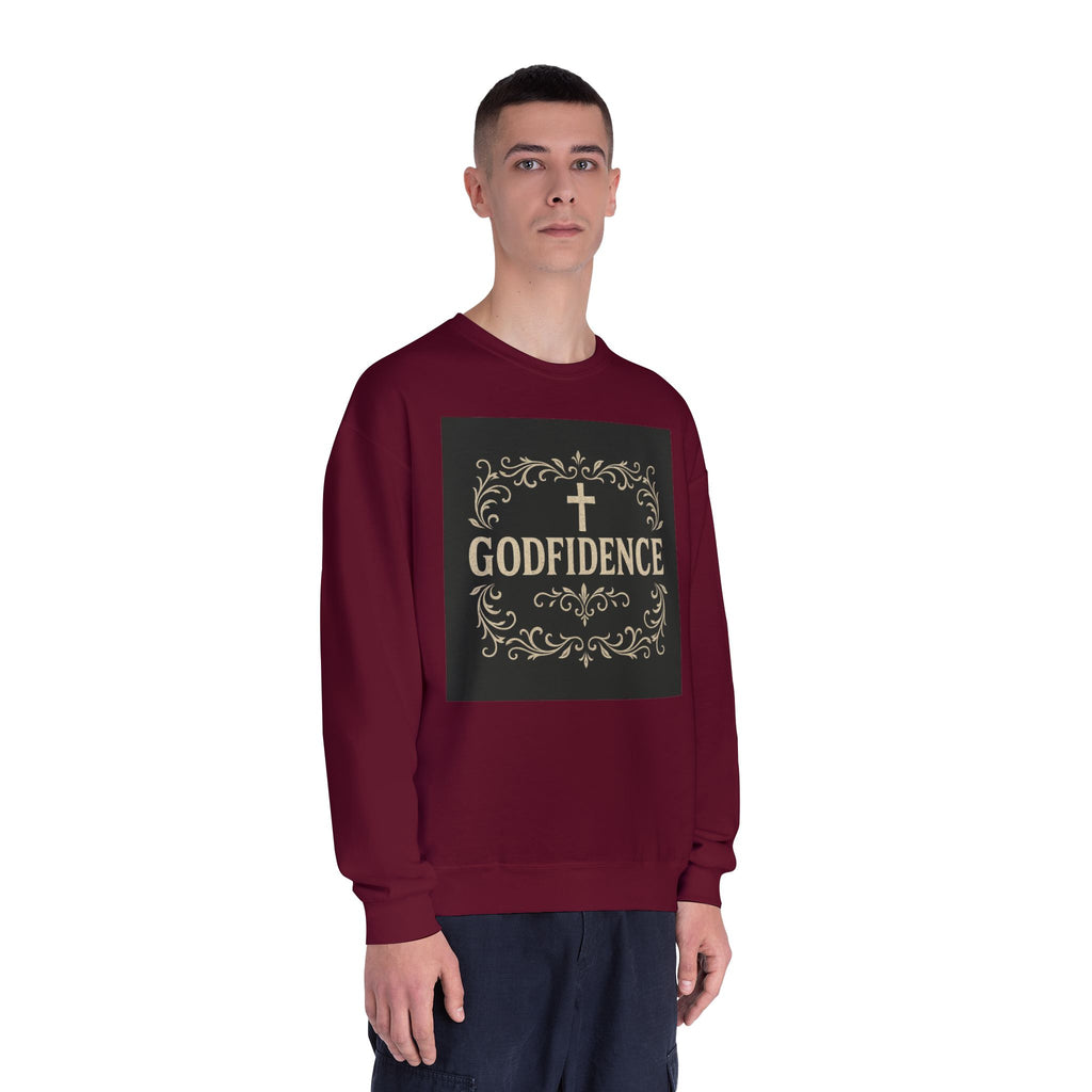 Godfidence Crewneck Sweatshirt — Christian Inspirational Faith Graphic
