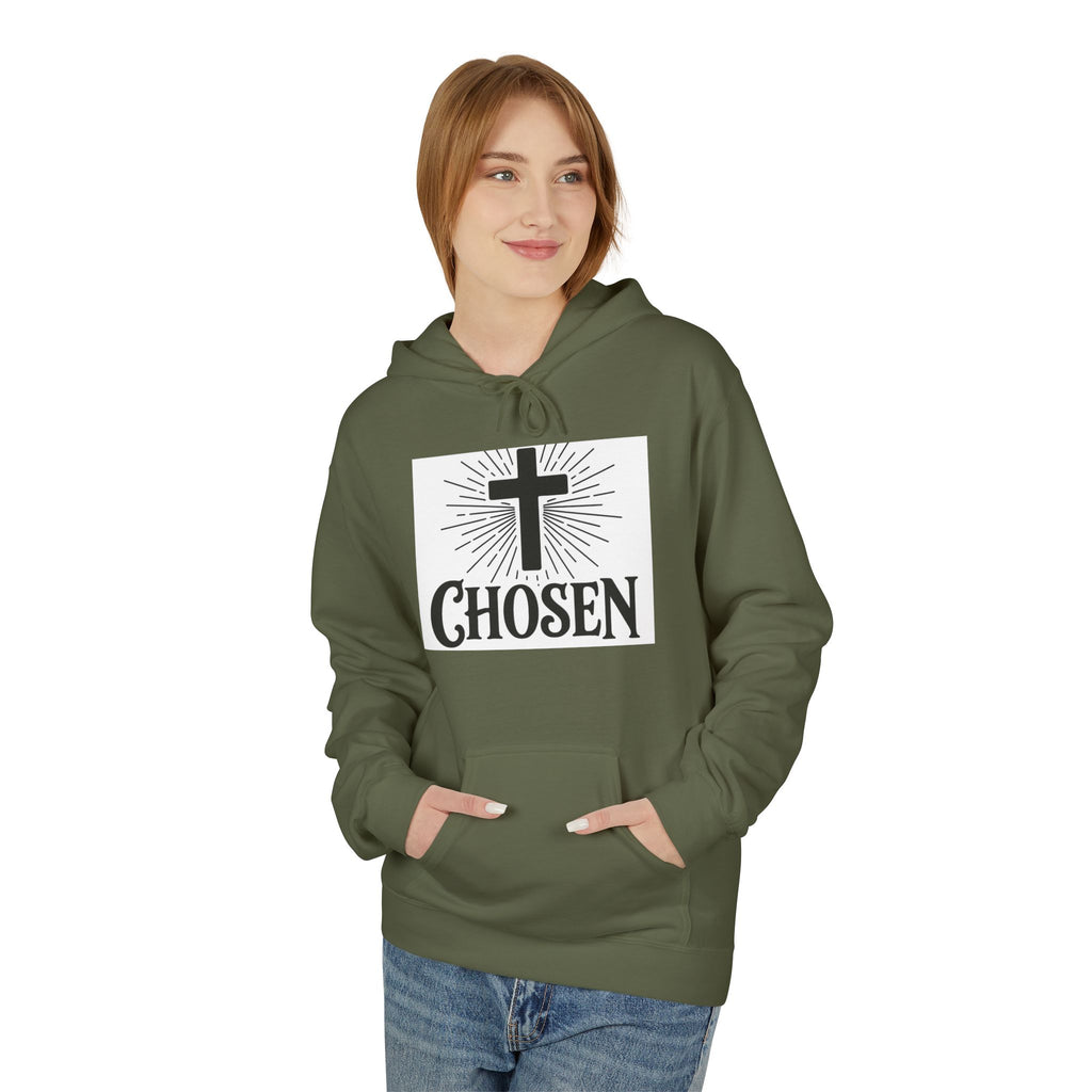 Chosen Cross Hoodie — “I Can Do All Things Through Christ” Christian Faith Sweatshirt