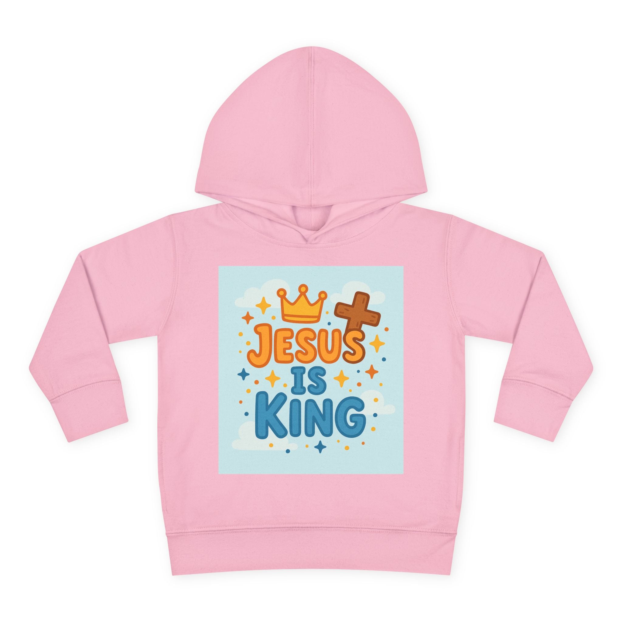 Toddler Hoodie — "Jesus Is King" Christian Kids Pullover