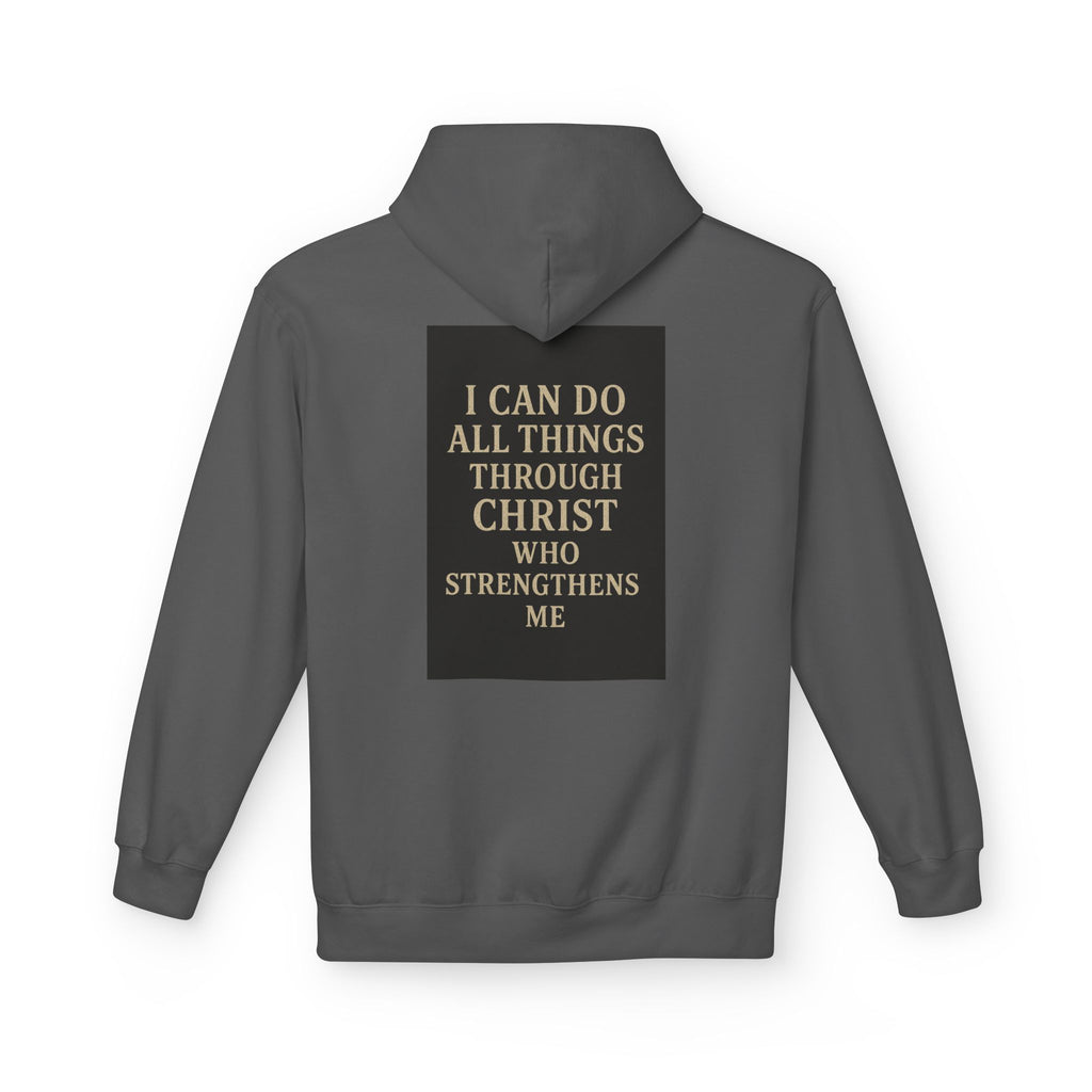 Chosen Cross Hoodie — “I Can Do All Things Through Christ” Christian Faith Sweatshirt