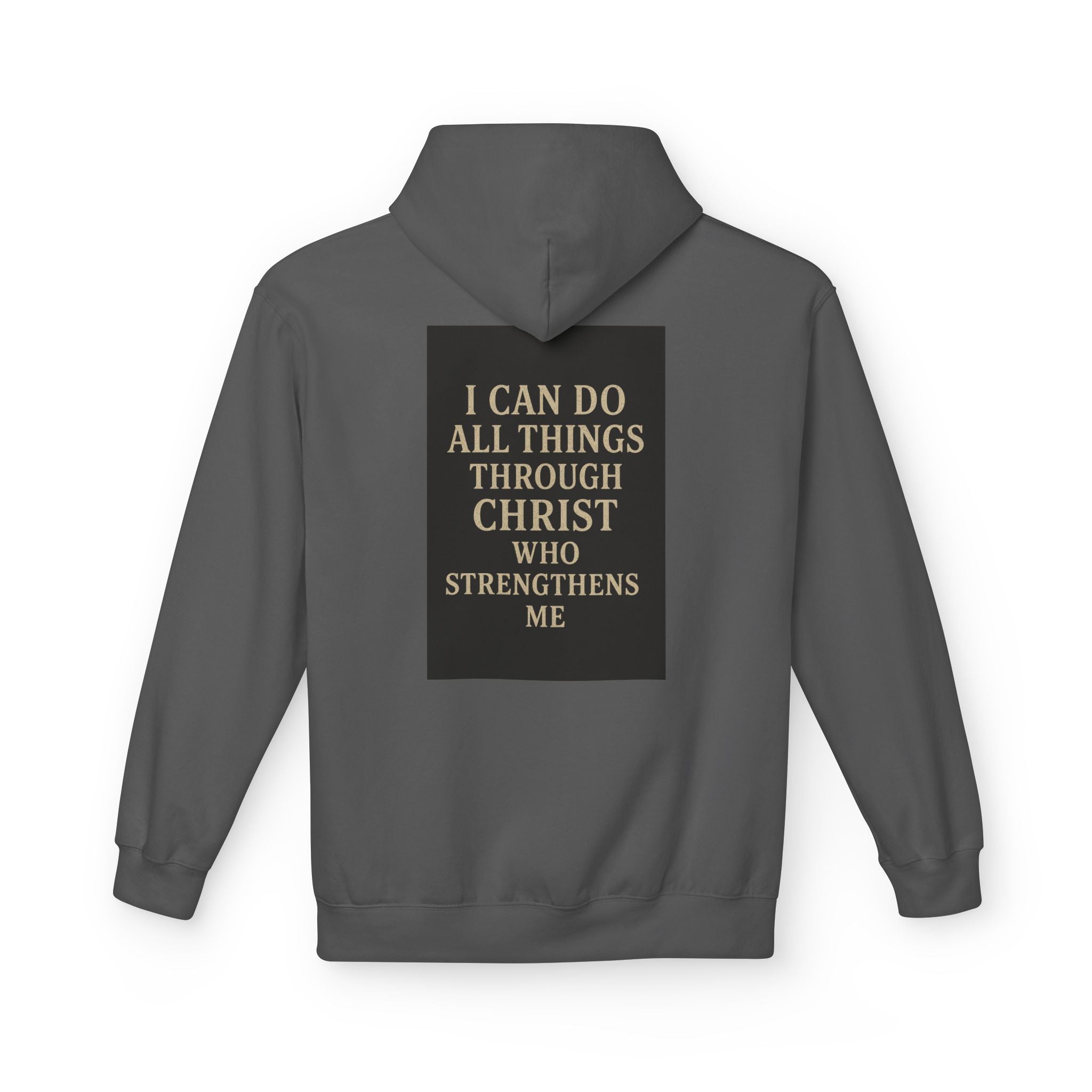 Chosen Cross Hoodie — “I Can Do All Things Through Christ” Christian Faith Sweatshirt