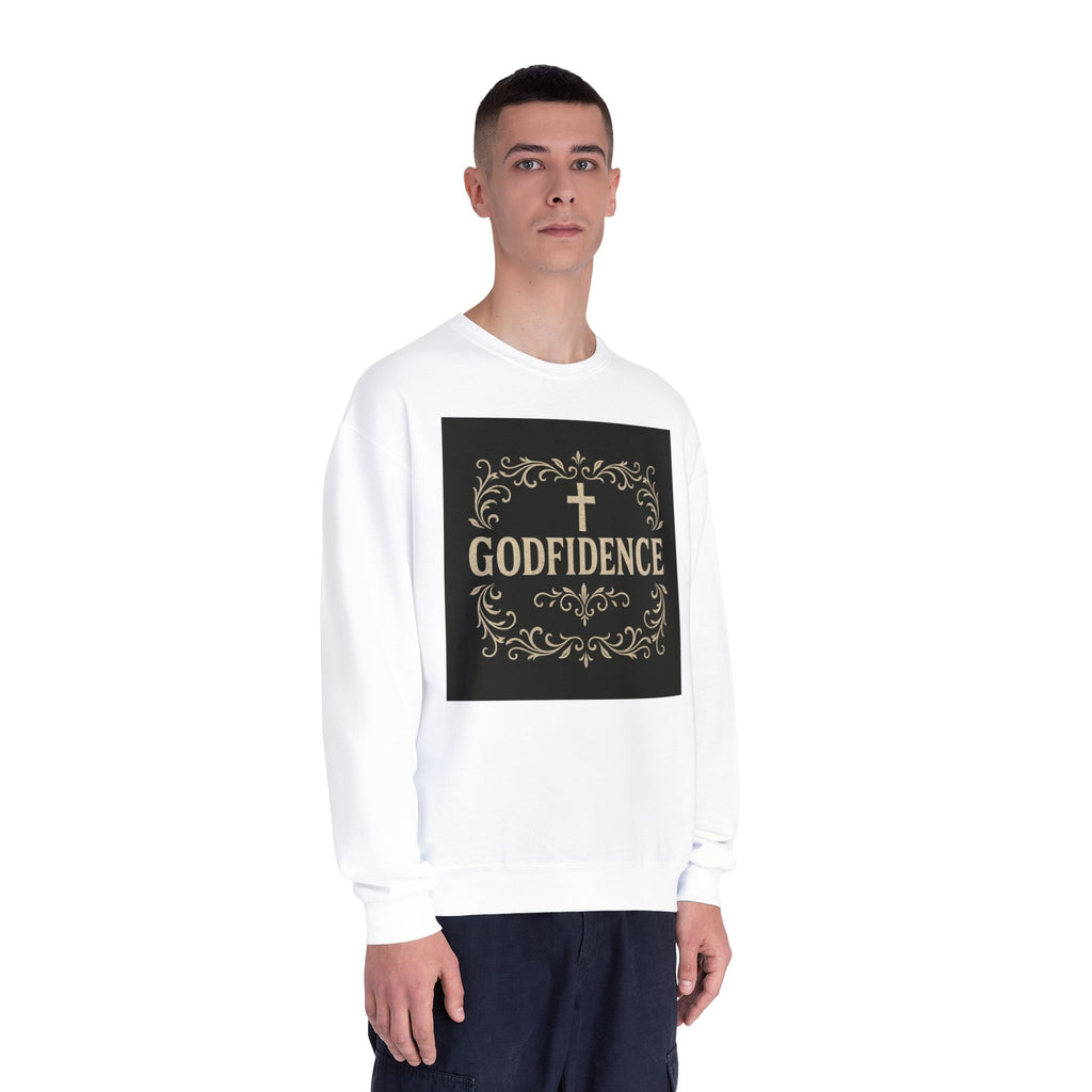 Godfidence Crewneck Sweatshirt — Christian Inspirational Faith Graphic