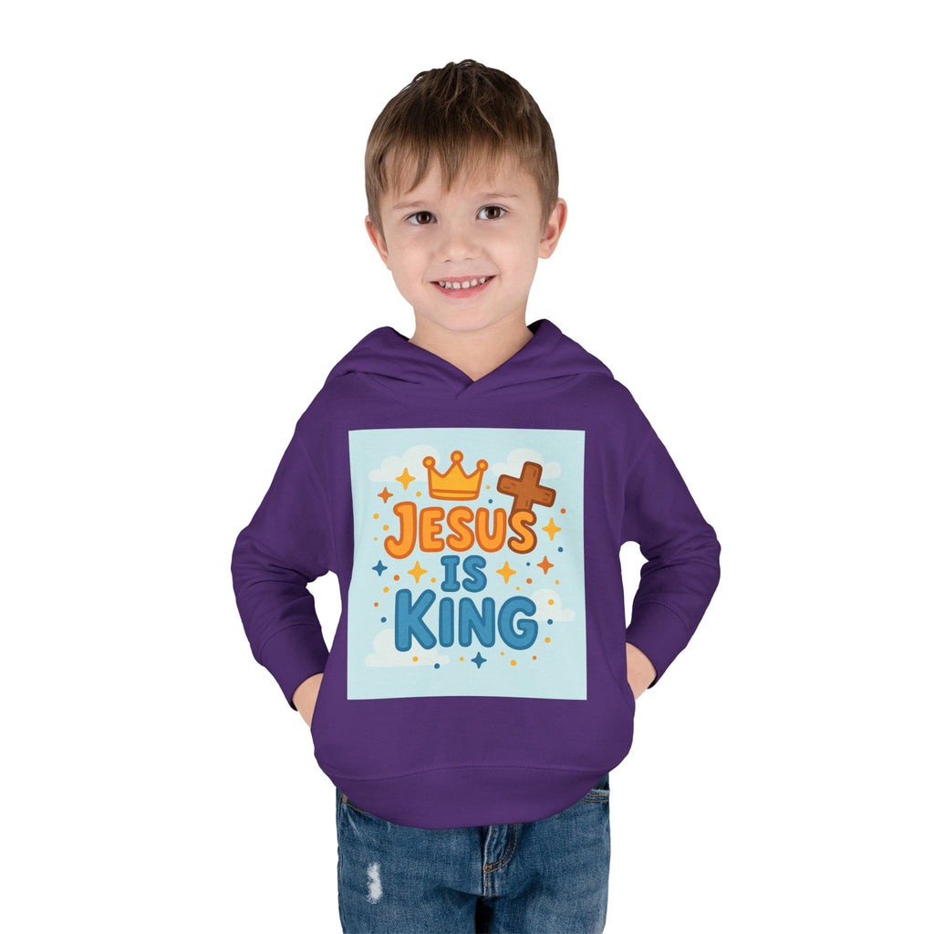 Toddler Hoodie — "Jesus Is King" Christian Kids Pullover