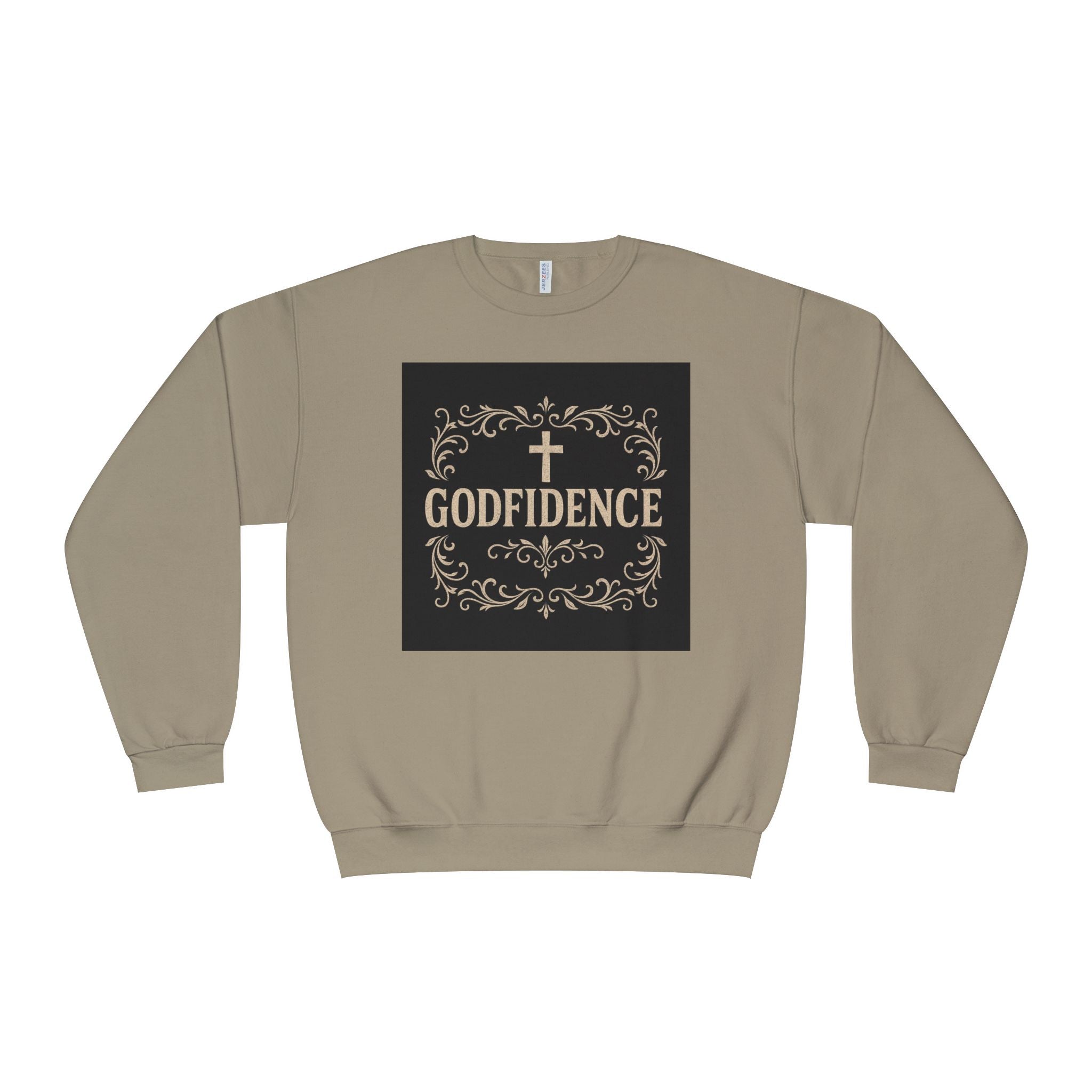 Godfidence Crewneck Sweatshirt — Christian Inspirational Faith Graphic