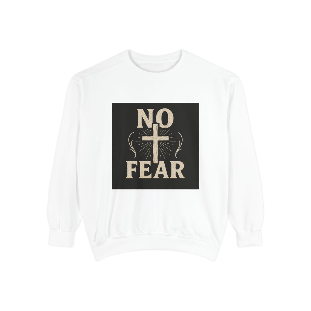 No Fear Cross Sweatshirt - Inspirational Christian Pullover