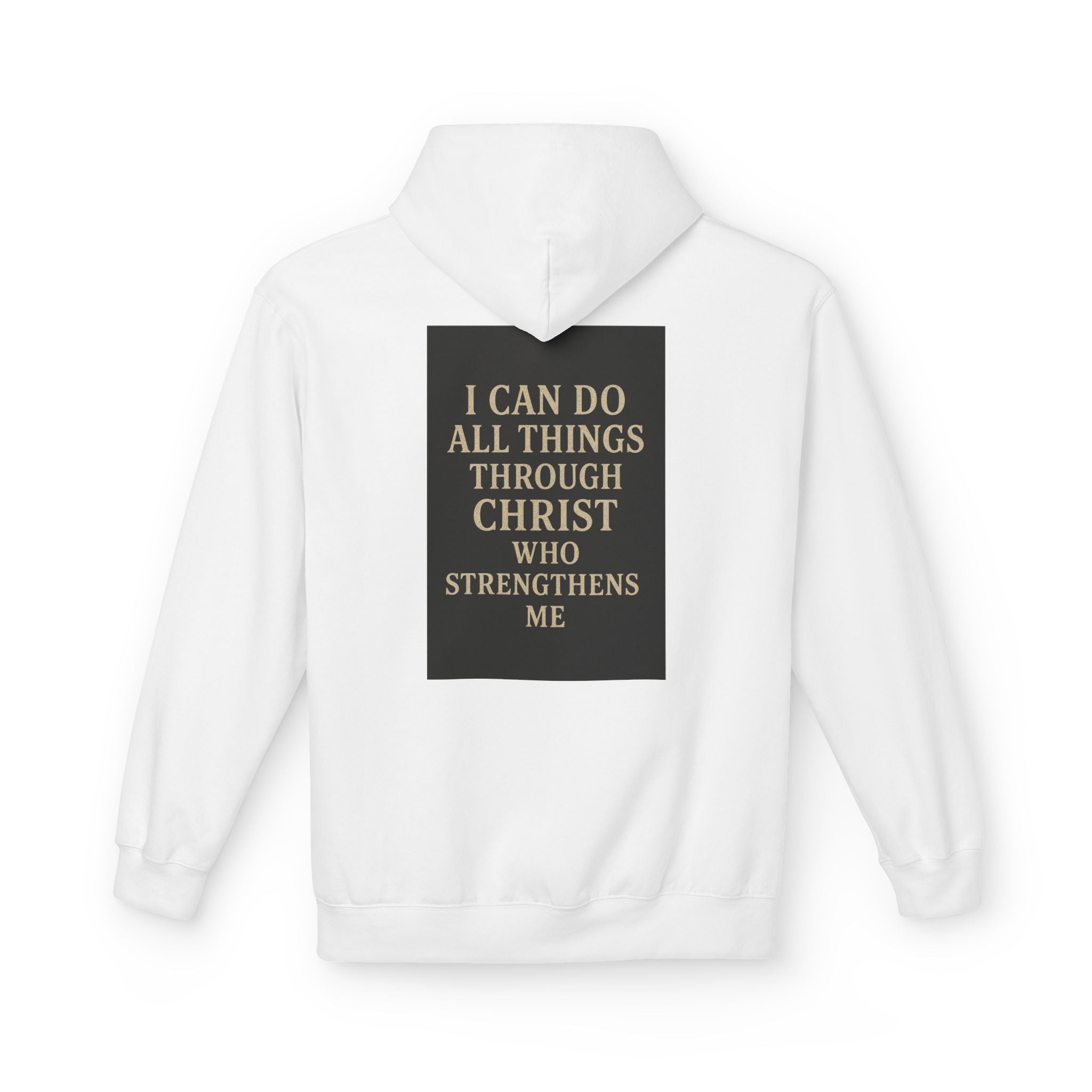 Chosen Cross Hoodie — “I Can Do All Things Through Christ” Christian Faith Sweatshirt