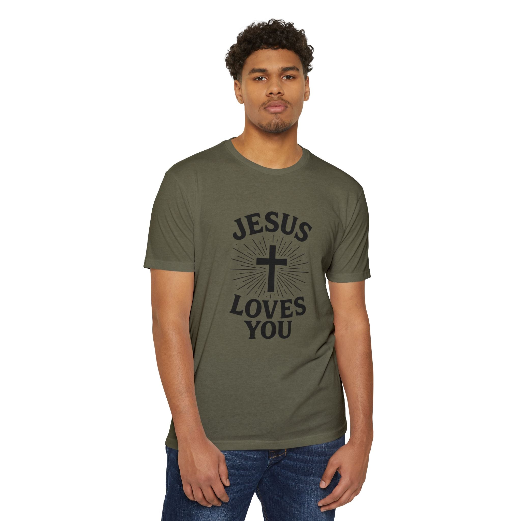 Jesus Loves You T-Shirt — Christian Faith Cross Tee