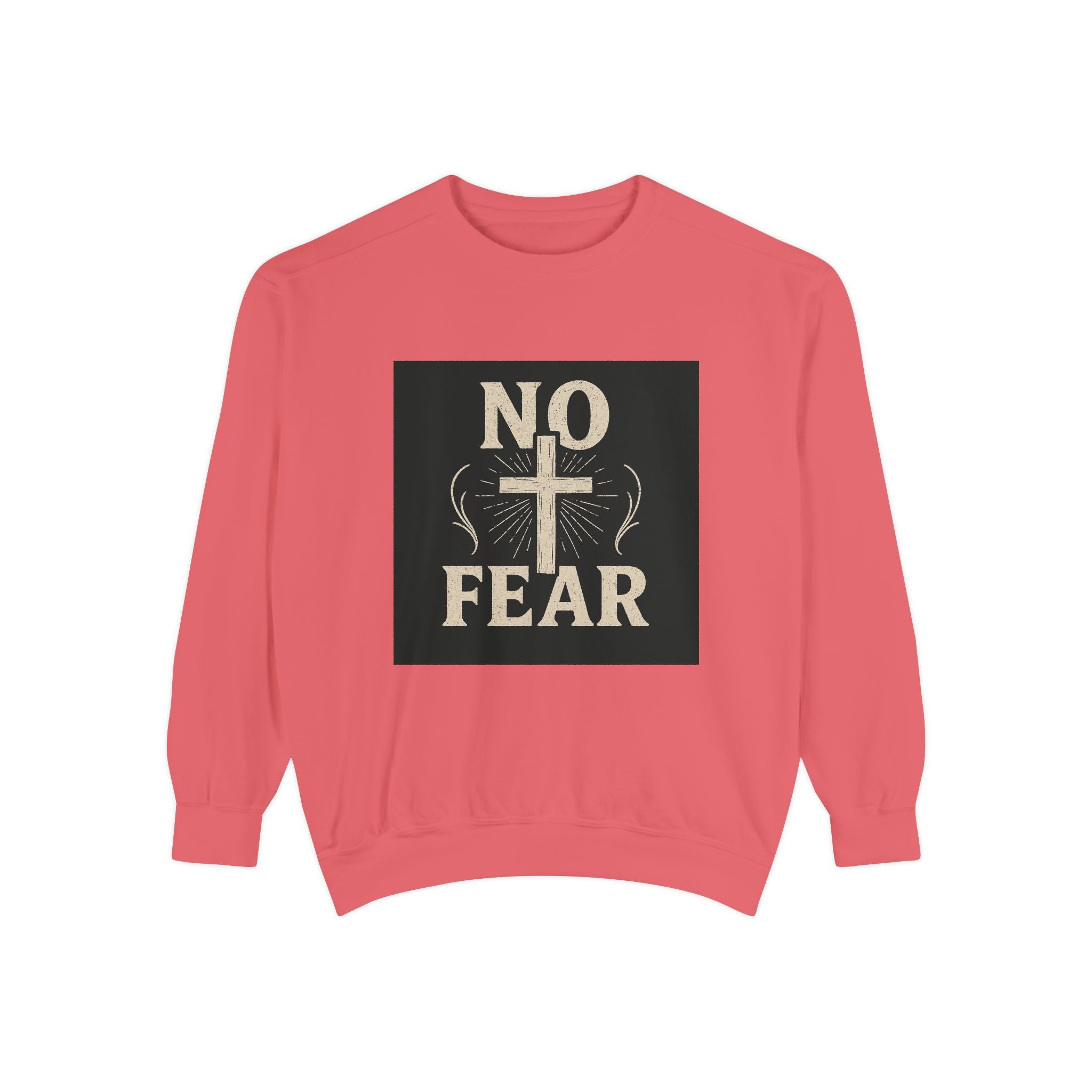 No Fear Cross Sweatshirt - Inspirational Christian Pullover