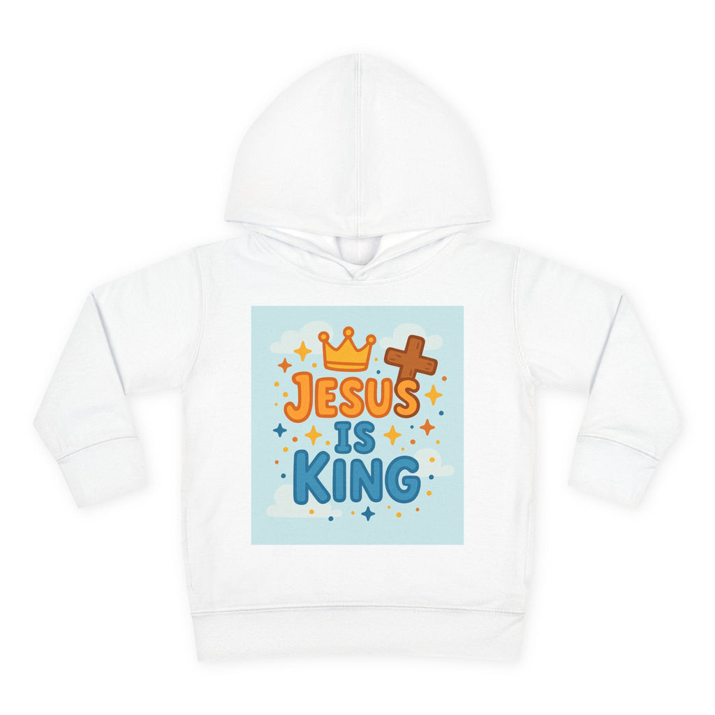 Toddler Hoodie — "Jesus Is King" Christian Kids Pullover