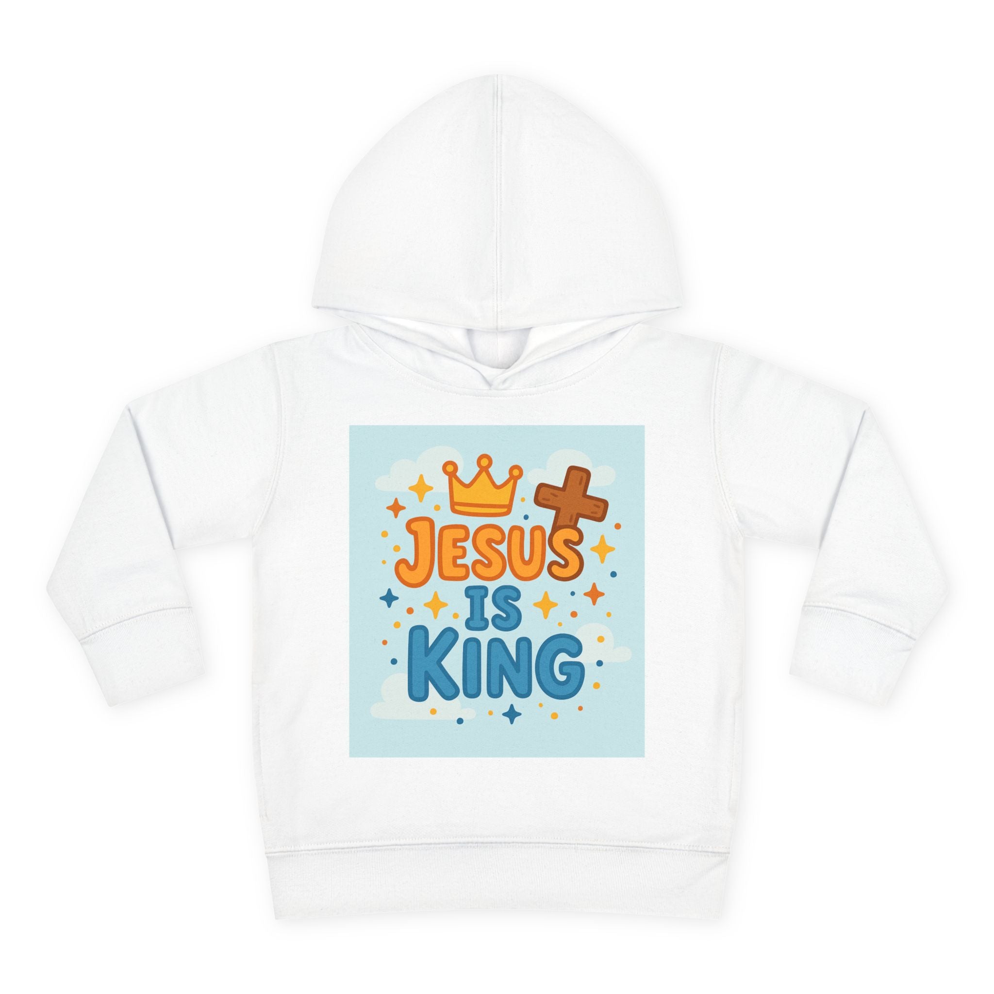 Toddler Hoodie — "Jesus Is King" Christian Kids Pullover