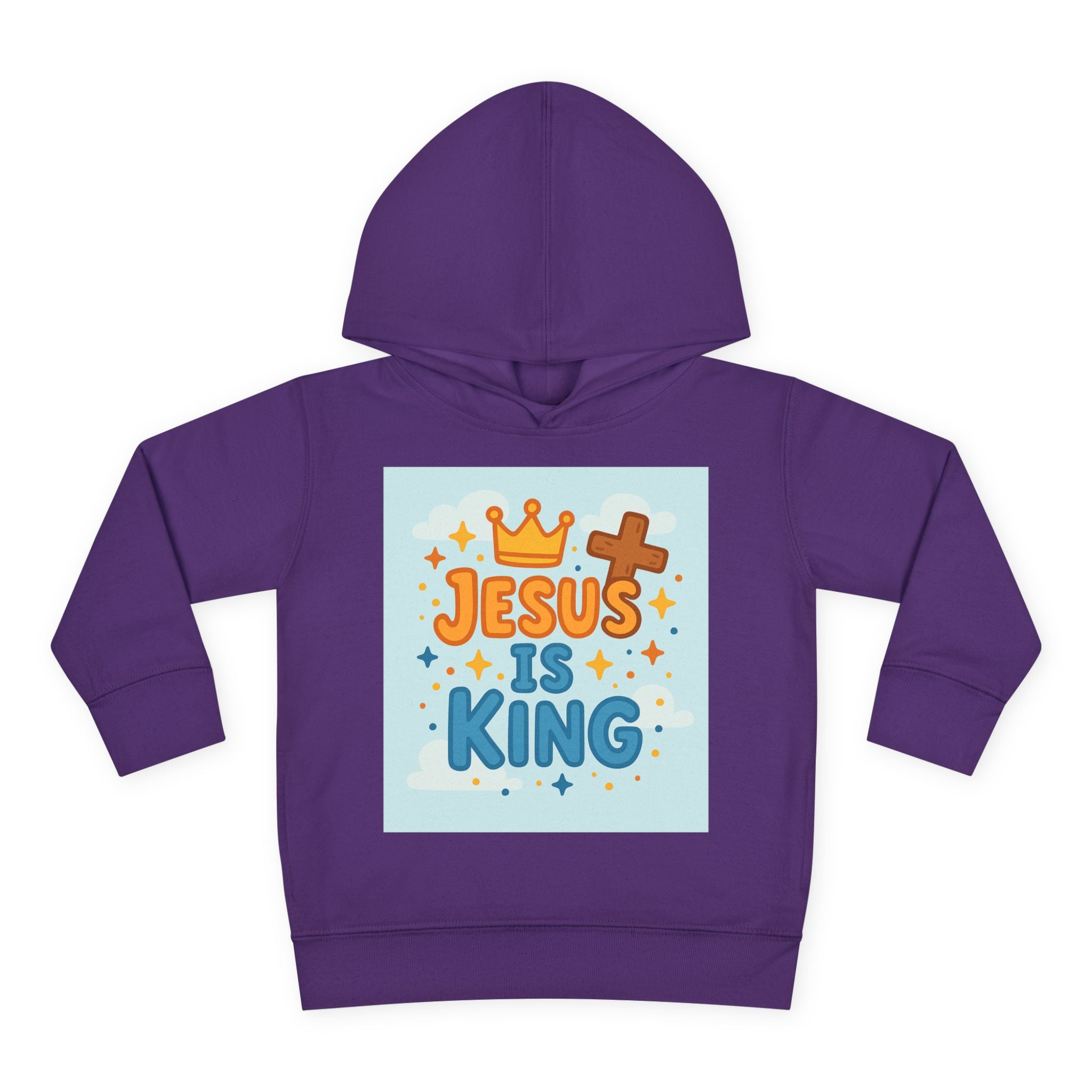 Toddler Hoodie — "Jesus Is King" Christian Kids Pullover