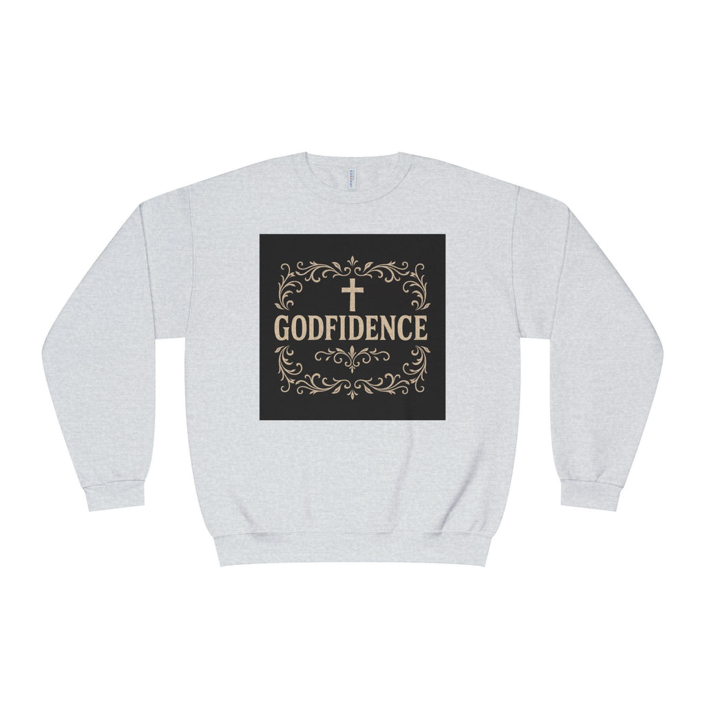 Godfidence Crewneck Sweatshirt — Christian Inspirational Faith Graphic