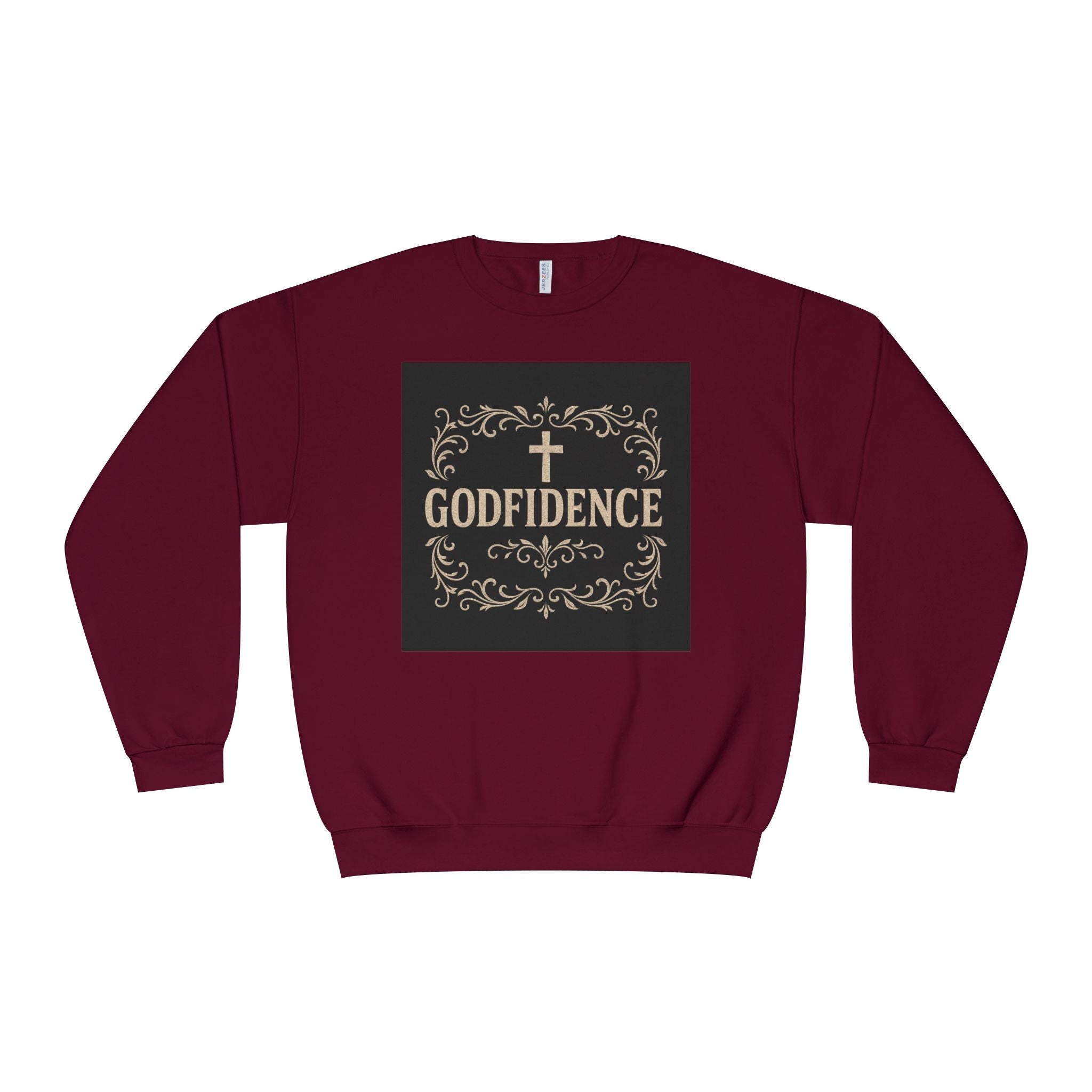 Godfidence Crewneck Sweatshirt — Christian Inspirational Faith Graphic