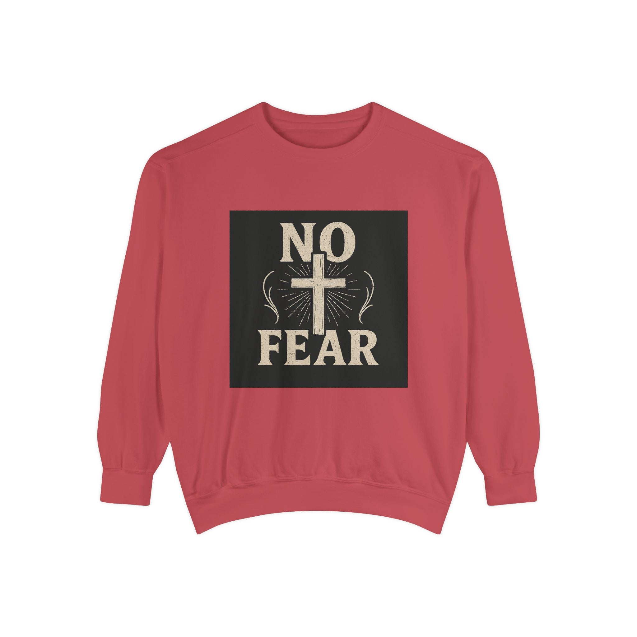 No Fear Cross Sweatshirt - Inspirational Christian Pullover