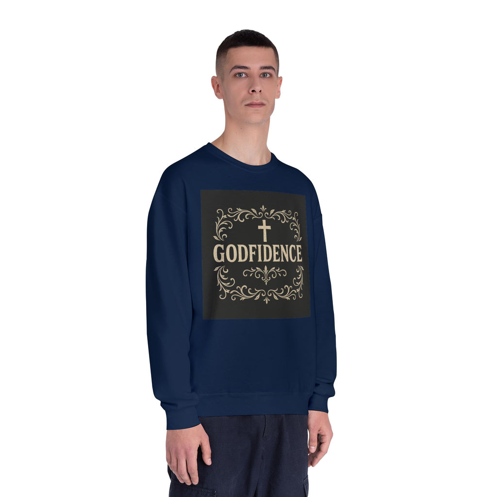 Godfidence Crewneck Sweatshirt — Christian Inspirational Faith Graphic