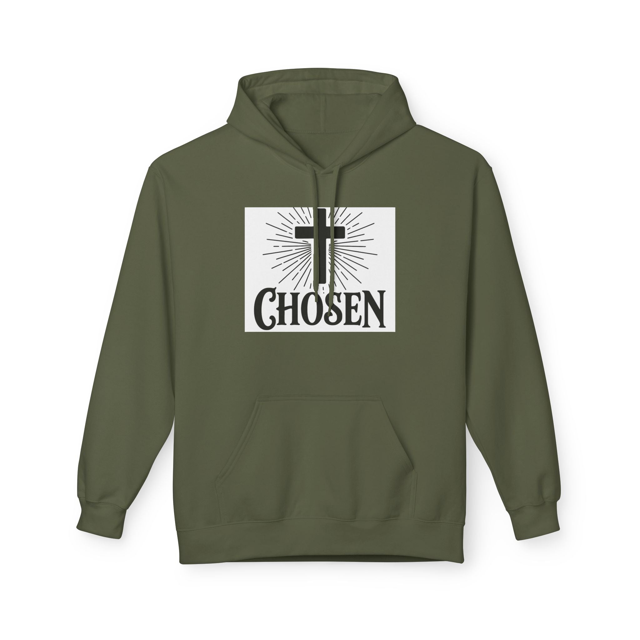 Chosen Cross Hoodie — “I Can Do All Things Through Christ” Christian Faith Sweatshirt