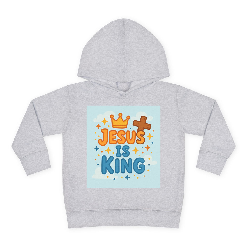Toddler Hoodie — "Jesus Is King" Christian Kids Pullover