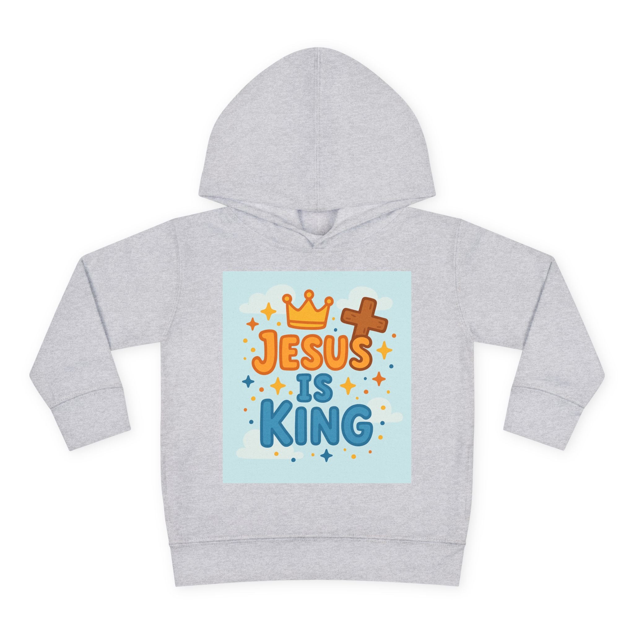 Toddler Hoodie — "Jesus Is King" Christian Kids Pullover