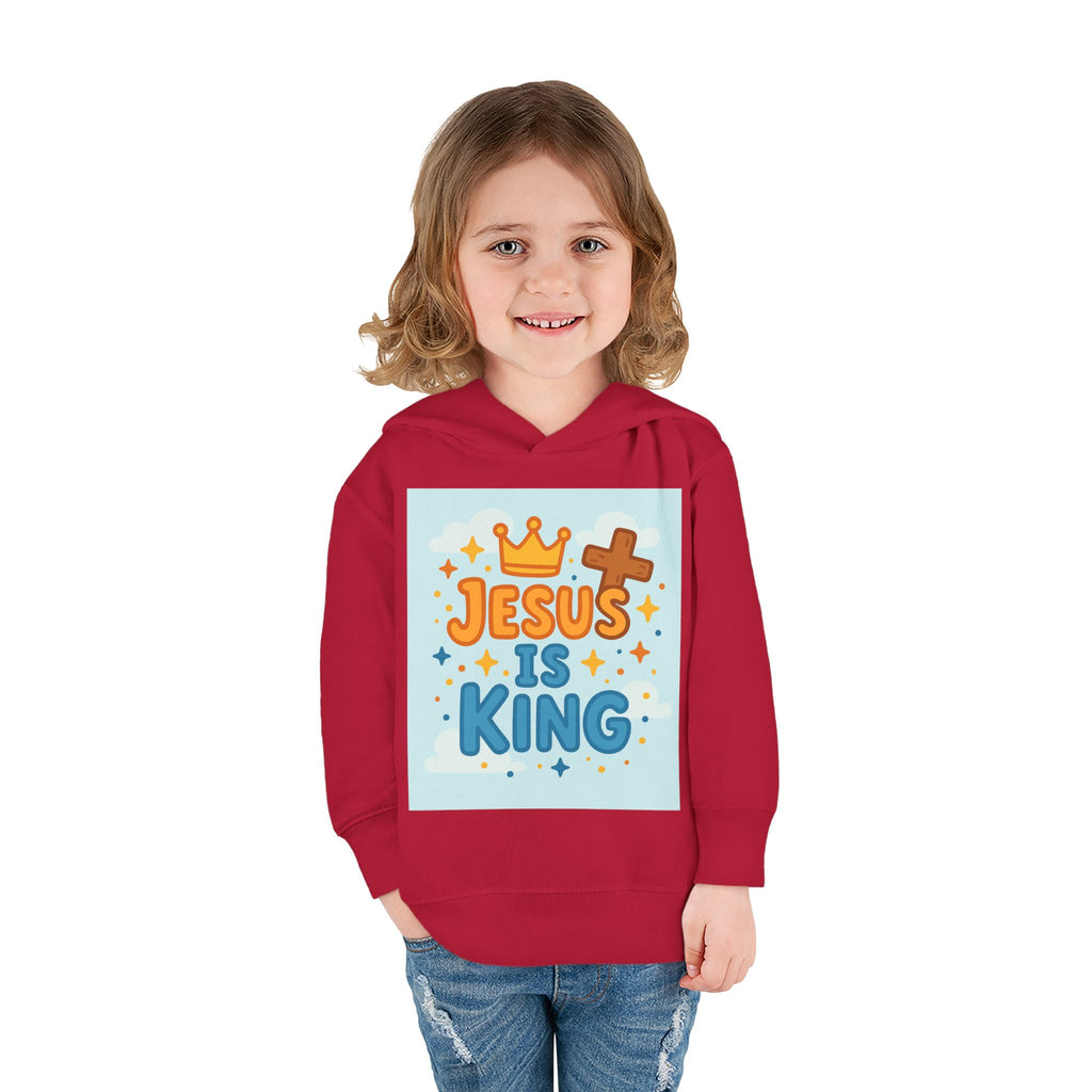 Toddler Hoodie — "Jesus Is King" Christian Kids Pullover